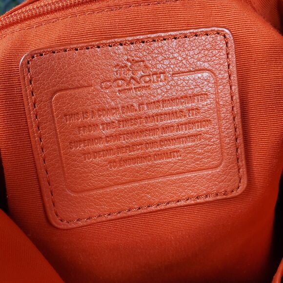 Coach Isabelle Pebbled Leather Hobo CrossBody Tote Purse Scout Burnt Orange READ - Picture 11 of 16